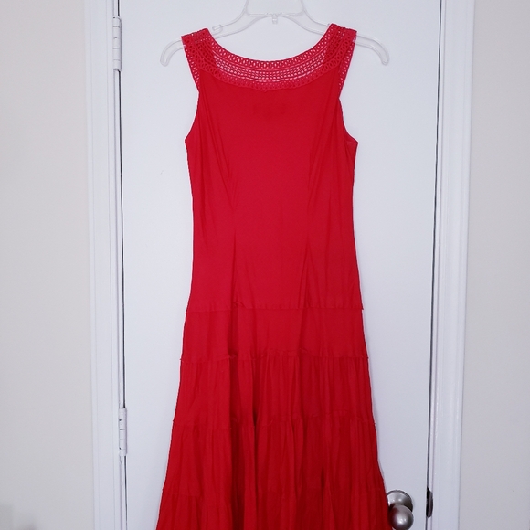 Jones New York Red Maxi Dress - mordernwear.com